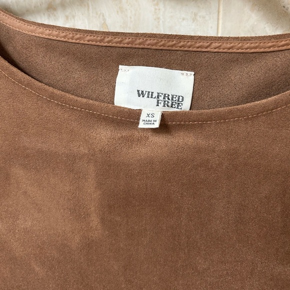 Wilfred Free Suede Sack Dress (X-Small) - Brown - Picture 4 of 4